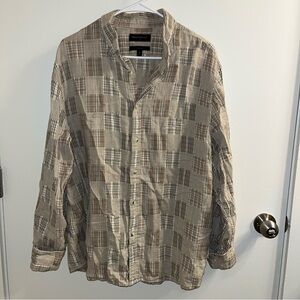 Banana Republic Checkered Tan Shirt